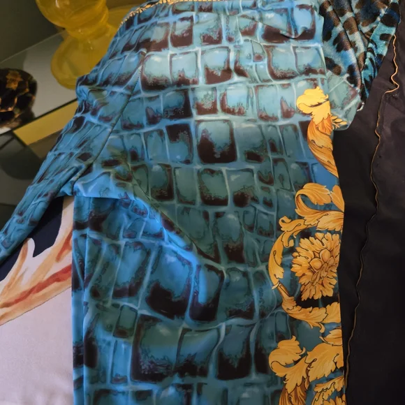 Elegant Blue and Gold Women's Pants& Top